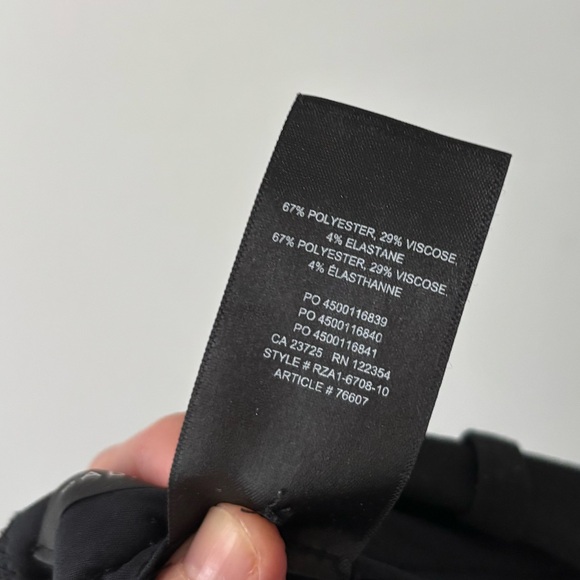 Babaton Atelier Black Tailored Trousers Size 8 High Rise Straight Leg Work Pants - Picture 11 of 11